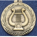 2.5" Stock Cast Medallion (Music Lyre)
